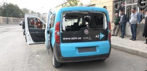 Düşmən atəşinə məruz qalan AzTV əməkdaşları - VİDEO