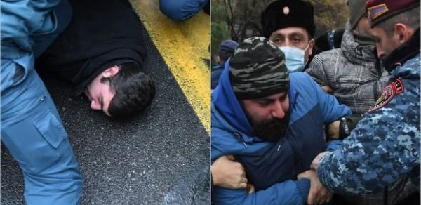 İrəvanda etirazçılar Nazirlər Kabinetinə girməyə çalışdılar - FOTO - VİDEO