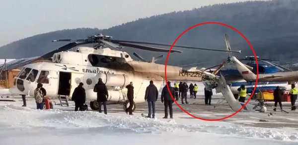 Rusiyada uçuşa hazırlaşan iki helikopter toqquşdu