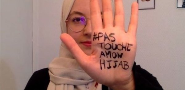 Fransada müsəlman qadınlardan “hicabıma toxunma” etirazı - FOTO