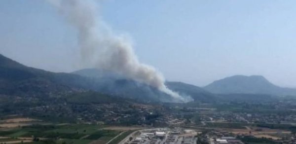 Türkiyədə hava limanı yaxınlığında yanğın söndürüldü