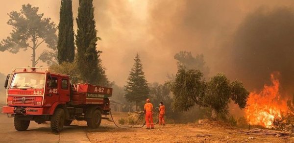 Antalyada ildırım meşə yanğınına səbəb oldu