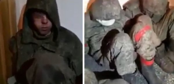 Ukrayna ordusu əsir götürülmüş rusiyalı əsgərlərin görüntülərini yaydı - VİDEO