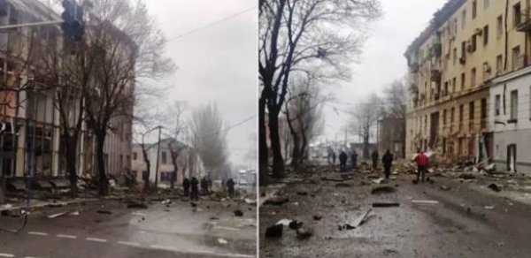 Rusiya təyyarələri Mariupolu bombalayıb