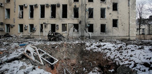 Kiyev yaxınlığında Rusiya ordusunun helikopteri vuruldu