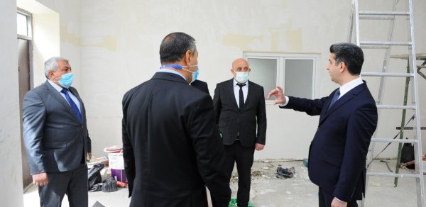Mərasim zalında təmir işləri davam etdirilir - FOTOLAR