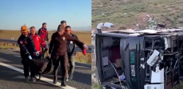 Türkiyədə tələbələri daşıyan avtobus qəzaya uğrayıb, ölən və yaralananlar var - VİDEO