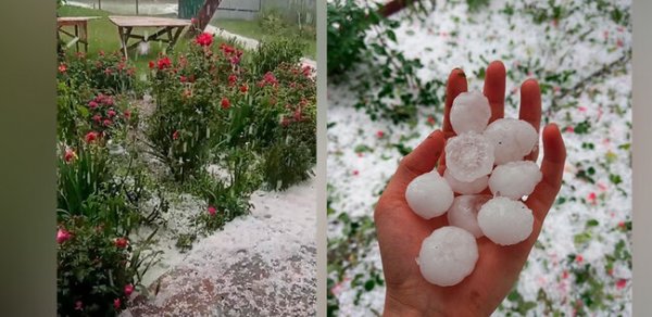 Ölkədə yağıntılı hava şəraiti davam edir, Ağsuya dolu düşüb