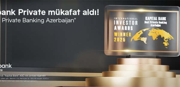 Birbank “Best Private Banking Azerbaijan” mükafatına layiq görüldü