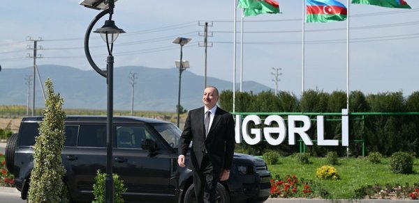 Prezident Ağdamın Kəngərli kəndinin birinci mərhələsinin açılışında - FOTOLAR