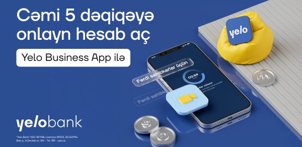 Yelo Bank-dan fərdi sahibkarlar üçün onlayn imkan!