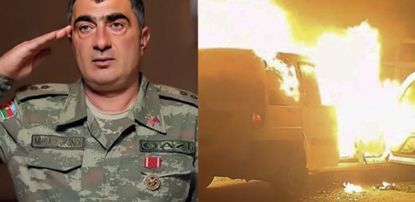 Bakıda hərbçi pulunu ödəyə bilmədiyi maşınını yandırdı - Video