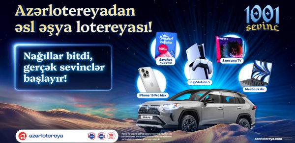 “Azərlotereya”nın “1001 Sevinc” əşya lotereyası başladı