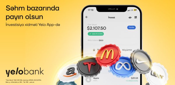 İnvestisiya imkanı artıq Yelo App-də!