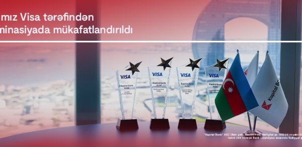 Kapital Bank Visa şirkəti tərəfindən 4 mükafata layiq görüldü