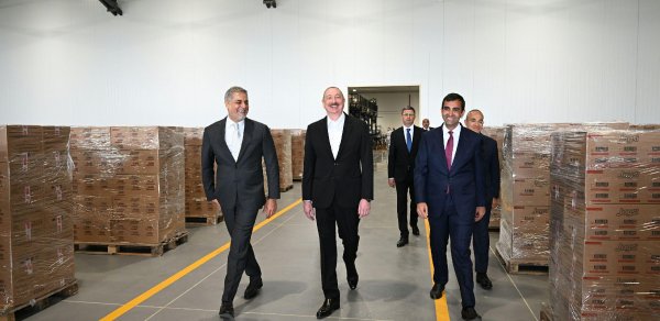 İlham Əliyev zavod açılışında - FOTOLAR