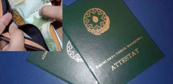 Attestata görə pul yığan sinif rəhbərinə xəbərdarlıq edildi