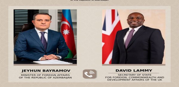 Ceyhun Bayramov və Böyük Britaniyanın XİN başçısı arasında telefon danışığı baş tutub
