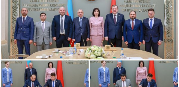 Belarus Parlamentinin sədri "Azərbaycan-Belarus Gənclər Forumu"nun iştirakçılarını qəbul etdi - FOTOLAR