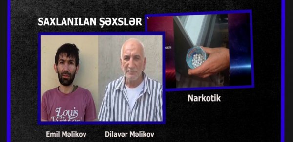 Narkotik satan ata və oğul saxlanılıb