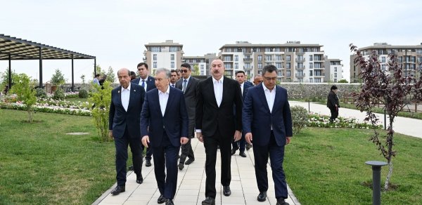 İlham Əliyev ECO-nun zirvə görüşünün iştirakçılarının Ağdama səfərindən paylaşım edib