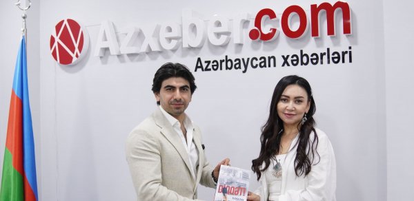 Qazaxıstanın tanınmış media holdinqinin rəhbəri “Azxeber”i ziyarət etdi – FOTOLAR