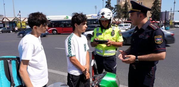 İkitəkərli nəqliyyatın sürücüləri diqqət-Polis maarifləndirir - VİDEO