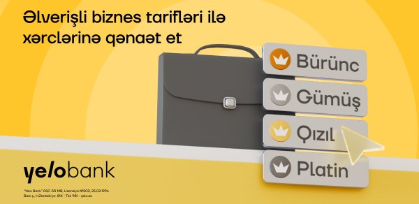 Yelo Bank-dan sahibkarlar üçün sərfəli tarif paketləri