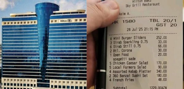 “Hilton Baku”dakı qiymətlər turistləri şoka saldı - Foto