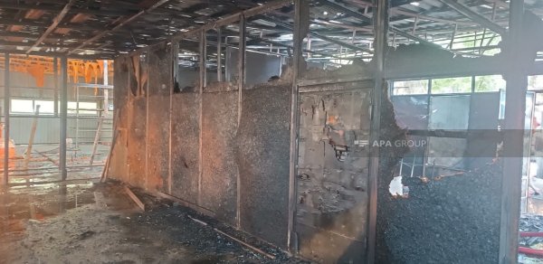 Şəmkirdə çay evi yanıb - FOTO