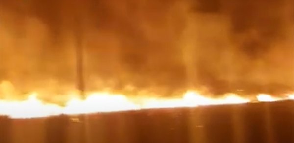 FHN Ağdamdakı yanğının görüntülərini yaydı - Video