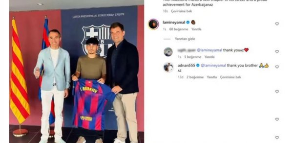 Lamin Yamaldan azərbaycanlı futbolçunun "Barselona"ya transferinə REAKSİYA