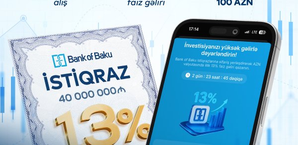 Bank of Baku istiqrazlarını alın - illik 13% GƏLİR QAZANIN