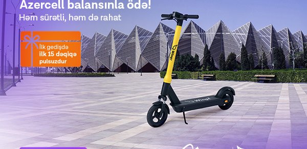 Azercell ilə şəhərdaxili mikromobillikdə yeni mərhələ