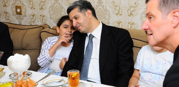 Naftalanda Şəhid Bəhruz Quliyevin ailəsi ziyarət olunub - FOTOLAR