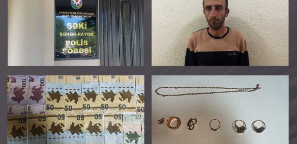 Şəkidə oğurluq etdiyi evi yandıran şəxs tutulub