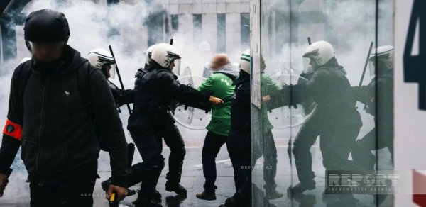 Brüsseldə nəqliyyat işçilərinin tətili iğtişaşlara çevrilib