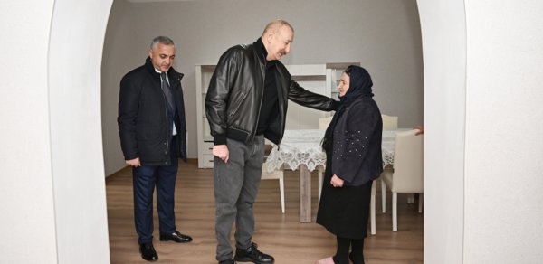 İlham Əliyev Ağdərəyə getdi - FOTOLAR