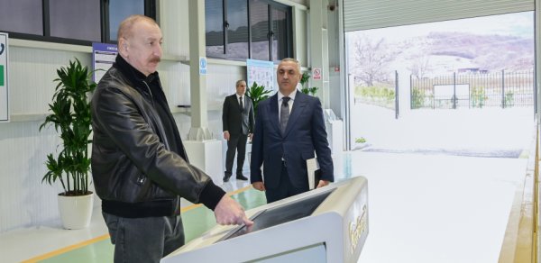 Prezident “Qozlukörpü” SES-in açılışında - FOTOLAR