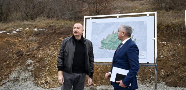 Prezident Ağdərənin Heyvalı kəndində görülmüş işlərlə tanış olub - FOTOLAR