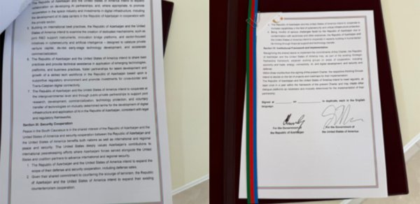 Azərbaycan və ABŞ arasında xartiya imzalandı - FOTOLAR