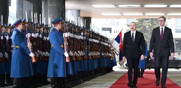 Serbiyada Azərbaycan Prezidentinin rəsmi qarşılanma mərasimindən - FOTOLAR