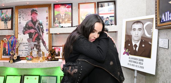 Leyla Əliyeva Vətən Müharibəsi Qəhrəmanının ailəsini ziyarət etdi - Video - Fotolar