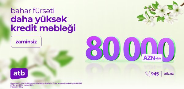 Azər Türk Bankdan istehlak kreditləri üzrə sərfəli şərtlərlə yeni kampaniya