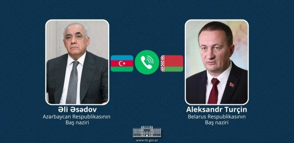 Azərbaycan və Belarus Baş nazirləri arasında telefon danışığı olub