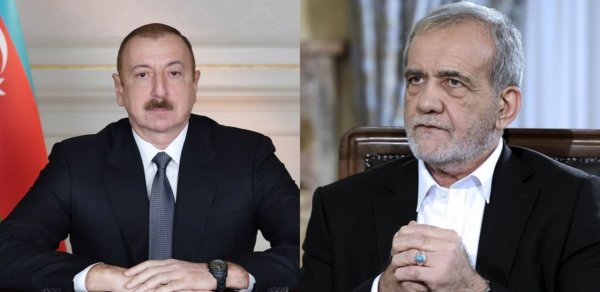 Pezeşkian İlham Əliyevə İrana humanitar yardımla bağlı niyyətinə görə minnətdarlığını bildirib