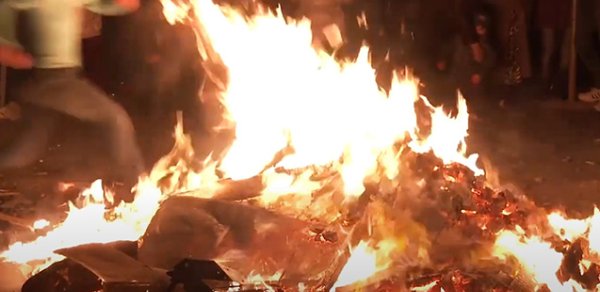 Mingəçevirdə bayram tonqalı yanğına səbəb olub