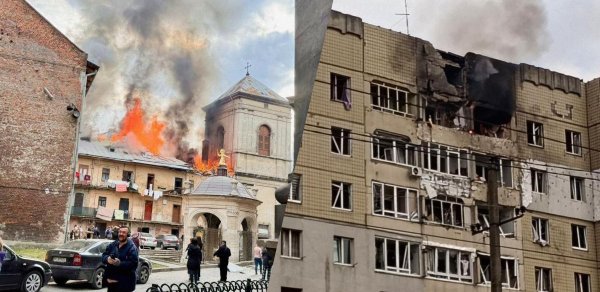 Lvovda binalara zərbələr endirilib, yaralananlar var