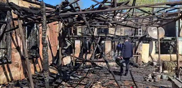 Masallıda baba və nəvə yanaraq öldü - Fotolar