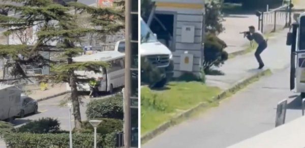 İsrailin İstanbul Konsulluğuna hücumun ANBAAN GÖRÜNTÜLƏRİ